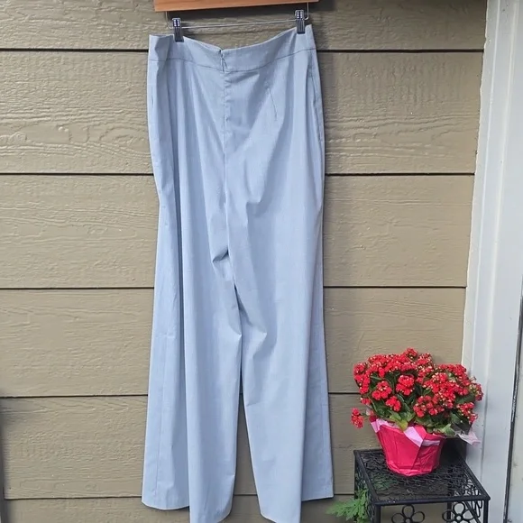 BCBGMaxAzria Gray Wide Leg pants New L large - Picture 11 of 13